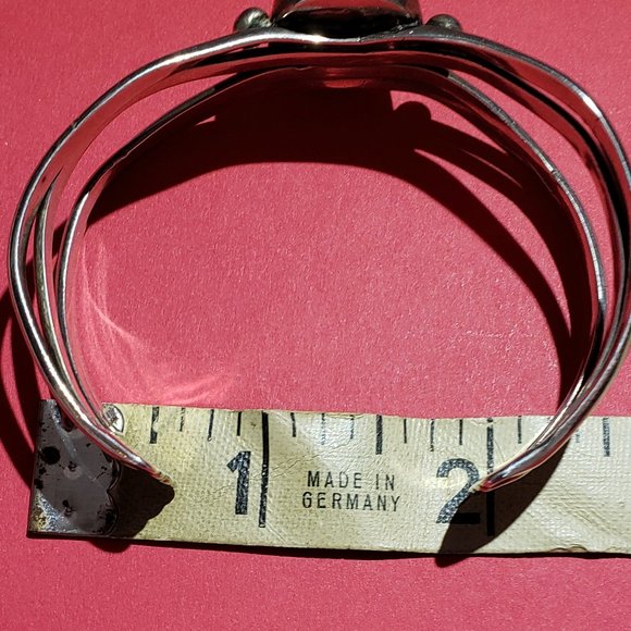 Vintage Southwest Green Turquoise Cuff Bracelet - Picture 5 of 5